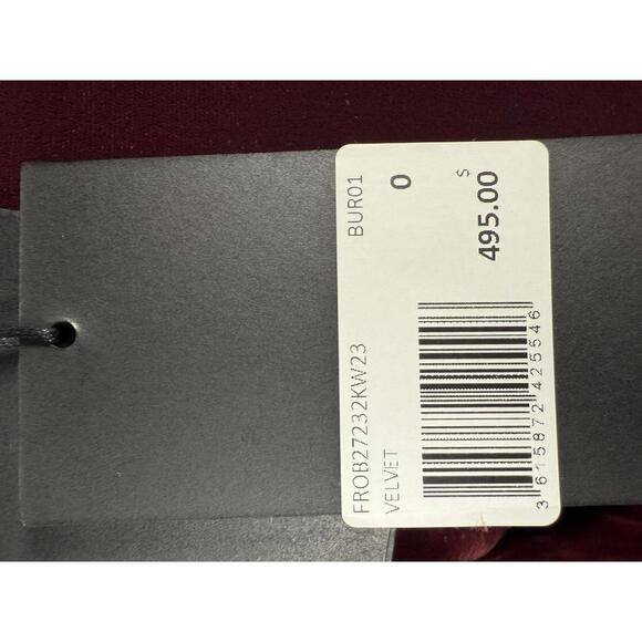 The Kooples Velvet Short Sleeve Midi Dress - Burgundy (French Size 0) - Picture 5 of 7